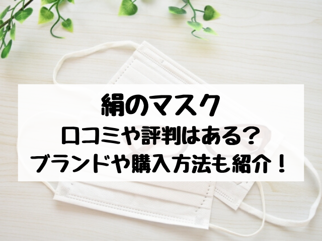 絹マスクの口コミ 評判 使い心地は ブランドや購入方法についても調査 エンタメ口コミらぼ
