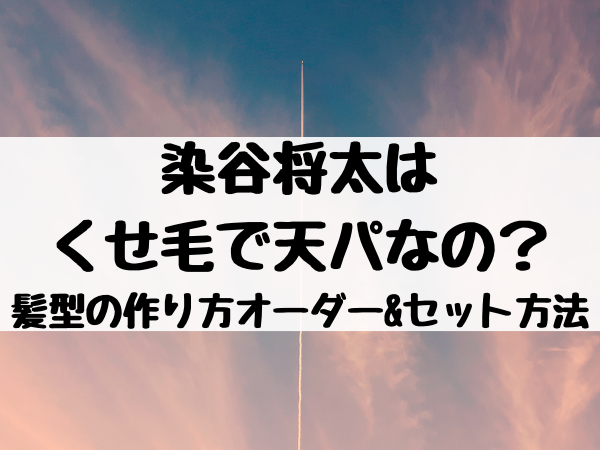 染谷将太はくせ毛で天パなの 髪型の作り方やオーダー セット方法は エンタメ口コミらぼ